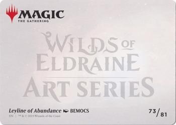 2023 Magic: The Gathering Wilds Of Eldraine - Art Series Gold Stamped Signature #73 Leyline of Abundance Back