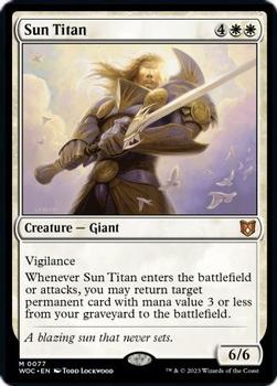 2023 Magic: The Gathering Wilds Of Eldraine - Commander Decks #0077 Sun Titan Front