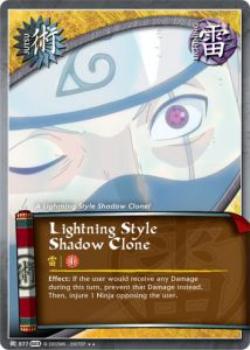 2011 Naruto Series 23: Invasion #INVASJ-877 Lightning Style Shadow Clone Front