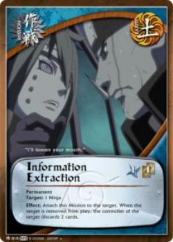 2011 Naruto Series 23: Invasion #INVASM-818 Information Extraction Front