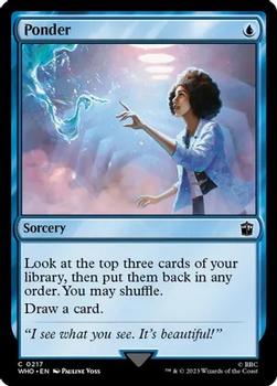 2023 Magic: The Gathering Universes Beyond: Doctor Who #0217 Ponder Front