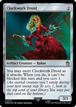 2023 Magic: The Gathering Universes Beyond: Doctor Who #0777 Clockwork Droid Front