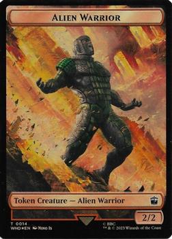 2023 Magic: The Gathering Universes Beyond: Doctor Who - Double Sided Tokens #0008/0014 Soldier / Alien Warrior Back