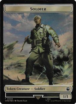 2023 Magic: The Gathering Universes Beyond: Doctor Who - Double Sided Tokens #0008/0014 Soldier / Alien Warrior Front