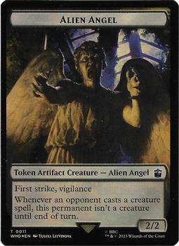 2023 Magic: The Gathering Universes Beyond: Doctor Who - Double Sided Tokens #0011/0014 Alien Angel / Alien Warrior Front