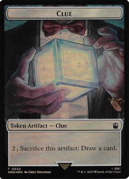 2023 Magic: The Gathering Universes Beyond: Doctor Who - Double Sided Tokens #0013/0022 Human Rogue / Clue Back