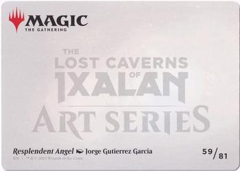 2023 Magic: The Gathering The Lost Caverns of Ixalan - Art Series Gold Stamped Signature #59/81 Resplendent Angel Back