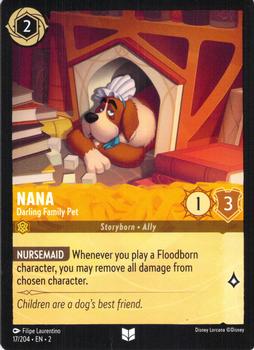 2023 Disney Lorcana TCG: Rise of the Floodborn #17/204 Nana - Darling Family Pet Front