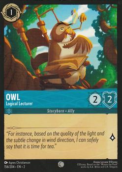 2023 Disney Lorcana TCG: Rise of the Floodborn #156/204 Owl - Logical Lecturer Front