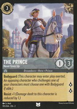 2023 Disney Lorcana TCG: Rise of the Floodborn #195/204 The Prince - Never Gives Up Front