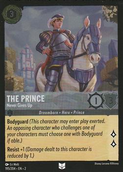 2023 Disney Lorcana TCG: Rise of the Floodborn - Foil #195/204 The Prince - Never Gives Up Front