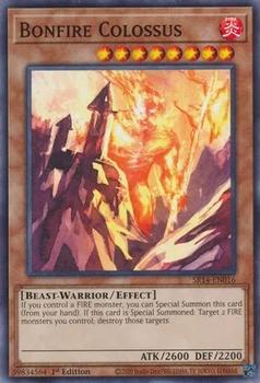 2023 Yu-Gi-Oh! Structure Deck: Fire Kings English 1st Edition #SR14-EN016 Bonfire Colossus Front