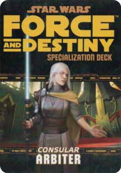 2015 Fantasy Flight Games Star Wars Force and Destiny Specialization Deck Consular Arbiter #NNO Title Card Front