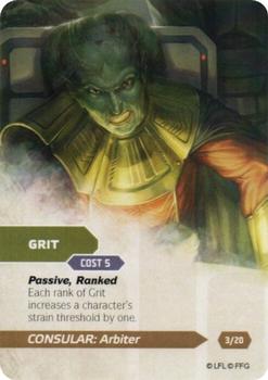 2015 Fantasy Flight Games Star Wars Force and Destiny Specialization Deck Consular Arbiter #3/20 Grit Front