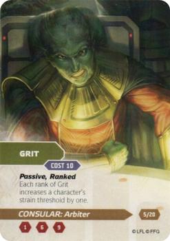 2015 Fantasy Flight Games Star Wars Force and Destiny Specialization Deck Consular Arbiter #5/20 Grit Front