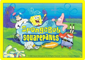 2008 SpongeBob SquarePants Krusty Cards - Ghostly Glowers #7 Spongenstein Back