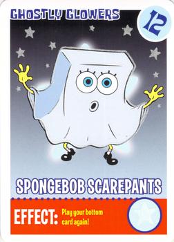 2008 SpongeBob SquarePants Krusty Cards - Ghostly Glowers #12 SpongeBob ScarePants Front