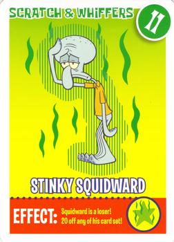 2008 SpongeBob SquarePants Krusty Cards - Scratch & Whiffers #11 Stinky Squidward Front