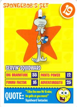 2008 SpongeBob SquarePants Krusty Cards - SpongeBob's Set #19 Servin' Squidward Front
