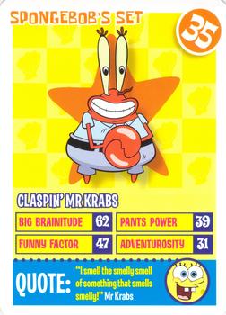 2008 SpongeBob SquarePants Krusty Cards - SpongeBob's Set #35 Claspin' Mr Krabs Front