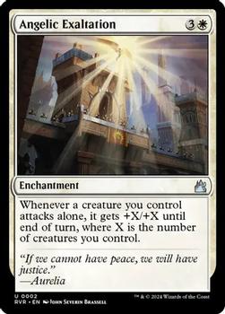 2024 Magic: The Gathering Ravnica Remastered #0002 Angelic Exaltation Front