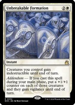 2024 Magic: The Gathering Ravnica Remastered #0032 Unbreakable Formation Front