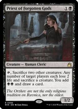 2024 Magic: The Gathering Ravnica Remastered #0090 Priest of Forgotten Gods Front
