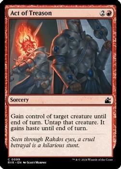 2024 Magic: The Gathering Ravnica Remastered #0099 Act of Treason Front