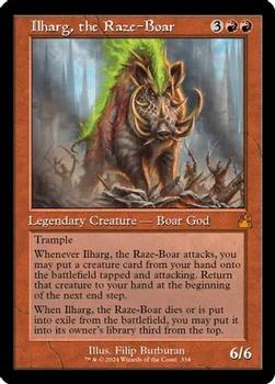 2024 Magic: The Gathering Ravnica Remastered #0334 Ilharg, the Raze-Boar Front