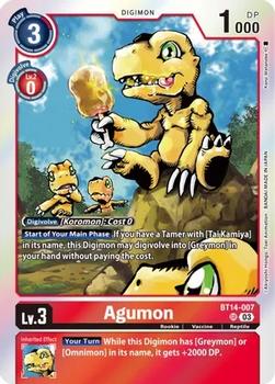 2023 Digimon Blast Ace #BT14-007 Agumon Front