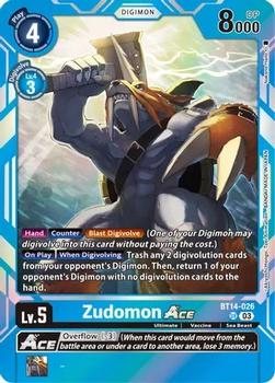 2023 Digimon Blast Ace #BT14-026 Zudomon ACE Front