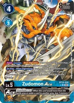 2023 Digimon Blast Ace #BT14-026 Zudomon ACE Front