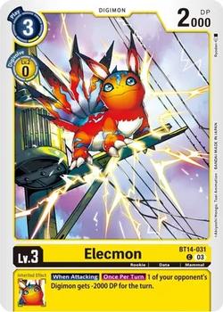 2023 Digimon Blast Ace #BT14-031 Elecmon Front