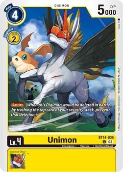 2023 Digimon Blast Ace #BT14-035 Unimon Front