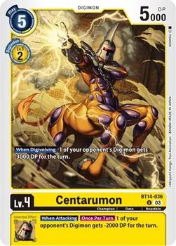 2023 Digimon Blast Ace #BT14-036 Centarumon Front