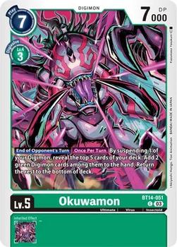 2023 Digimon Blast Ace #BT14-051 Okuwamon Front