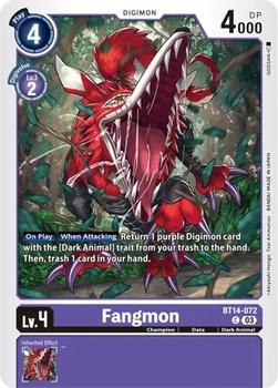 2023 Digimon Blast Ace #BT14-072 Fangmon Front