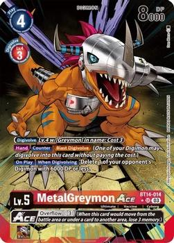 2023 Digimon Blast Ace #BT14-014 MetalGreymon ACE Front