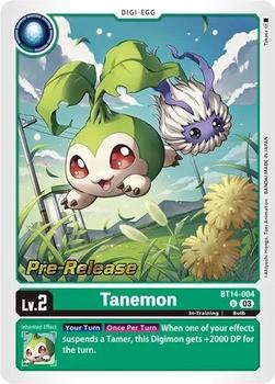 2023 Digimon Blast Ace - Pre-Release #BT14-004 Tanemon Front