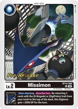 2023 Digimon Blast Ace - Pre-Release #BT14-005 Missimon Front