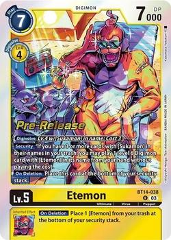 2023 Digimon Blast Ace - Pre-Release #BT14-038 Etemon Front