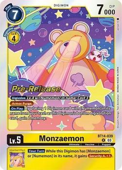 2023 Digimon Blast Ace - Pre-Release #BT14-039 Monzaemon Front