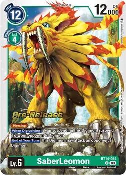 2023 Digimon Blast Ace - Pre-Release #BT14-054 SaberLeomon Front