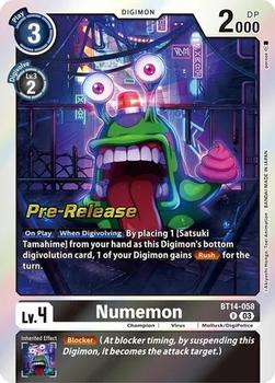 2023 Digimon Blast Ace - Pre-Release #BT14-058 Numemon Front