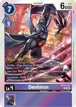 2023 Digimon Blast Ace - Pre-Release #BT14-075 Devimon Front