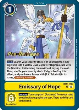 2023 Digimon Blast Ace - Pre-Release #BT14-093 Emissary of Hope Front