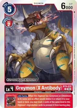 2023 Digimon Blast Ace - Pre-Release #BT9-012 Greymon (X Antibody) Front