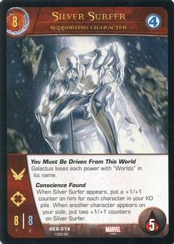 2020 Upper Deck VS System 2PCG: The Herald #HER-018 Silver Surfer Front