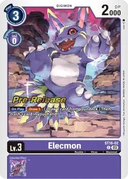 2023 Digimon Starter Deck Wolf Of Friendship - Pre-Release #ST16-02 Elecmon Front