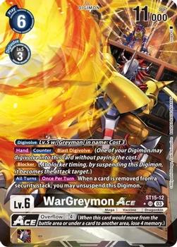 2023 Digimon Starter Deck Dragon Of Courage #ST15-12 WarGreymon ACE Front